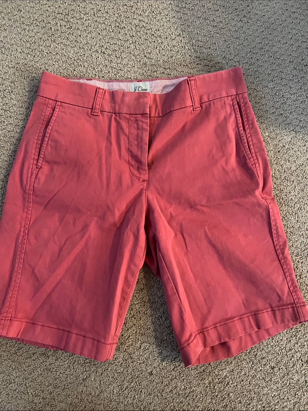 J. Crew Coral Pink Chino Bermuda Shorts